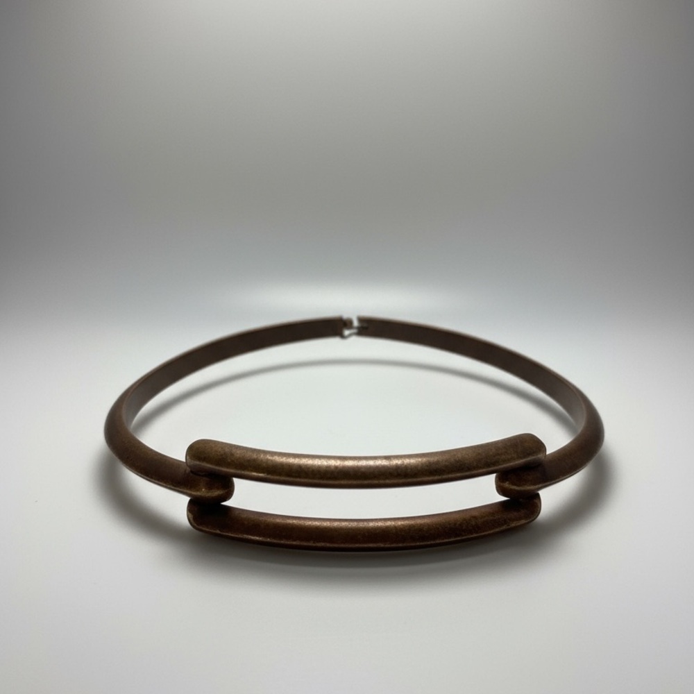 RARE ETRO Vintage bronze hinged choker EUC